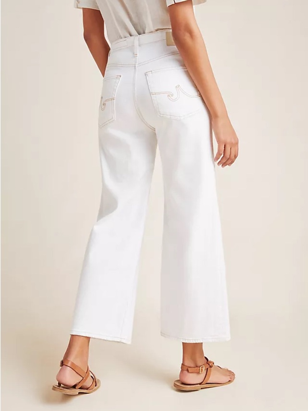 AG the Etta White High-Rise Wide-Leg Women’s Jeans Size 26R